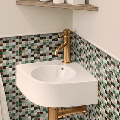 VICCI 20-Pack 6x6 Peel and Stick Backsplash 3D Mosaic Tiles - color: Earth Multi-color