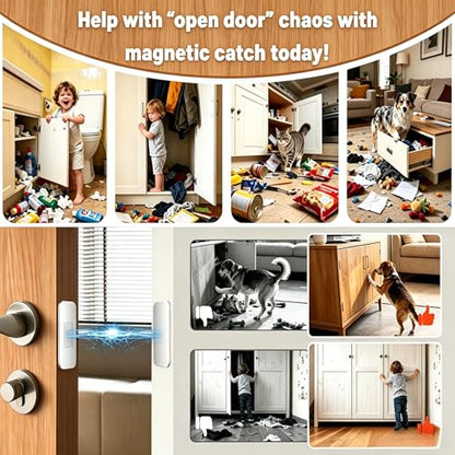 8 piece Ultra‑Thin Cabinet Magnetic Catch, No‑Drill Door Latch