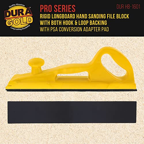 Dura-Gold Rigid Longboard Hand Sanding Block Hook & Loop and PSA Backing - style: Rigid