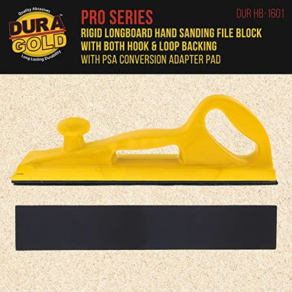 Dura-Gold Rigid Longboard Hand Sanding Block Hook & Loop and PSA Backing - style: Rigid