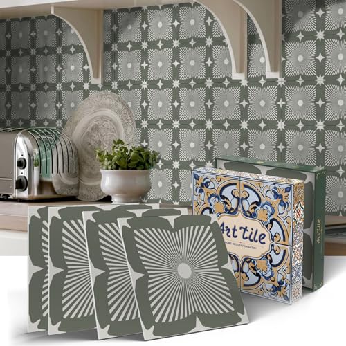 VICCI Peel and Stick Backsplash 24Pcs 5.9x5.9 Tile Stickers - color: Art-222, size: 5.9x5.9IN*24PCS