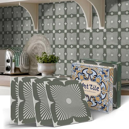 VICCI Peel and Stick Backsplash 24Pcs 5.9x5.9 Tile Stickers - color: Art-222, size: 5.9x5.9IN*24PCS