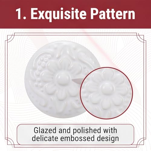10 Pcs Ceramic Knobs Retro Vintage Drawer Pulls Cabinet Dresser Door Knobs
