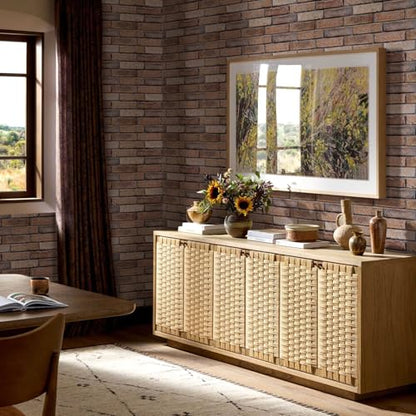 Commomy Faux Brick 3D Wall Panels - Not Real Brick 12 pcs of 22.8" x 11.8" - color: ‎Large Brick-O