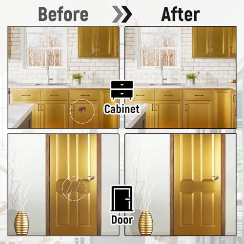 Gold Metallic Touch up Liquid Gold Leaf Paint High Gloss Multi Surface Rich Golden Paint for Metal, Wood, Plastic, Canvas, Appliance, Furniture Scratch Repair & Art Handcrafts Fast Drying Acrylic Metallic Finish 1.5oz