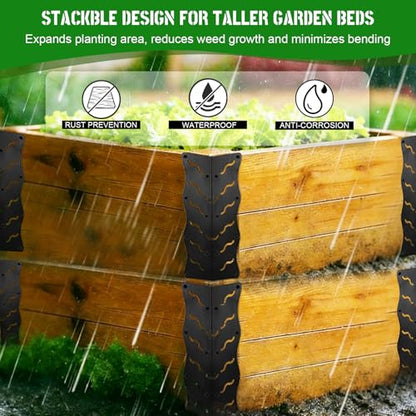 8-Pack Raised Garden Bed Corner Brackets for 12''-24'' Plant Beds