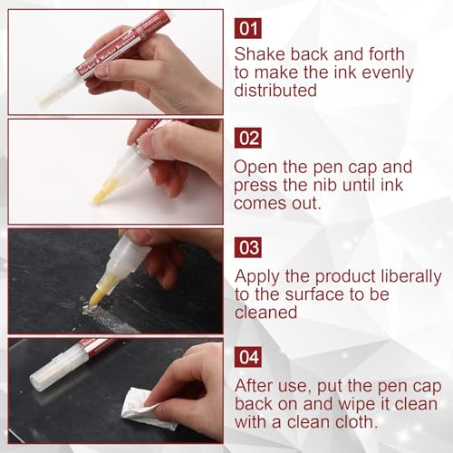 Marspark 3 Pcs Adhesive Remover Pens for Sticky Residues Multi-Surface Sticker Removal Marker Remover for Furniture Tile Floor Glue Tape Decal Label Sticker