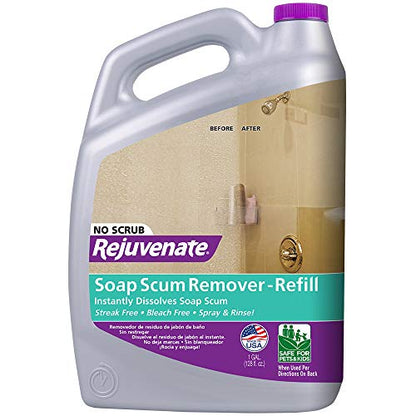 Rejuvenate Scrub Free Soap Scum Remover and Cabinet & Furniture Restorer