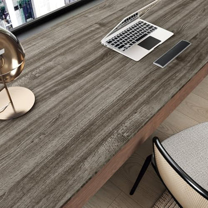 WESTICK Grayish Brown Wood Contact Paper Peel and Stick Wallpaper Wood Vinyl Wrap Waterproof Thick Wooden Grain Contact Paper for Countertops Desk Dresser Kithcen Cabinets Shelf Liner 15.8" x 393" - color: 1.brown, size: 15.8" x 394"