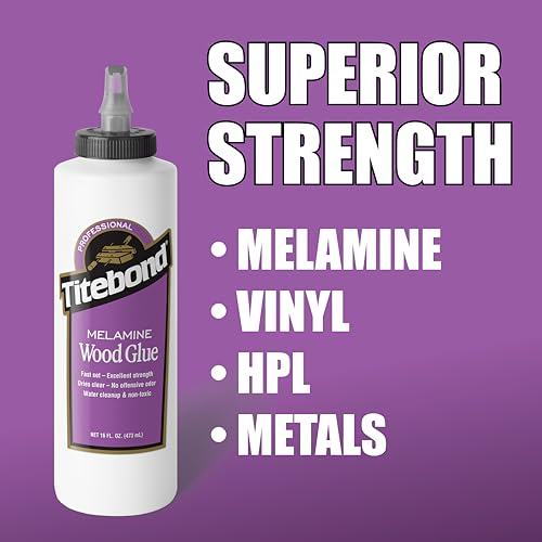 Titebond Melamine Glue, 1 Gallon – Bonds Vinyl, HPL, Wood, MDF & Particleboard – 4016 - size: 1 Gal.