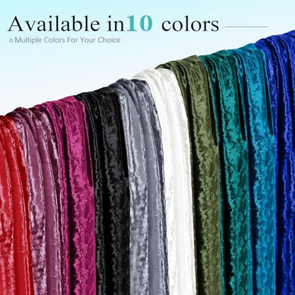 2 Yard 63" Wide Dark Green Stretch Crushed Velvet Fabric - color: Dark Green, size: 2 Yards