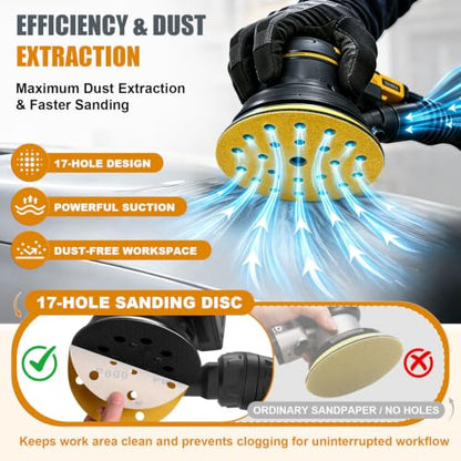 80Pcs 6 Inch Sanding Discs 600 Grit, Hook and Loop Orbital Sandpaper - style: 600Grit-80Pcs