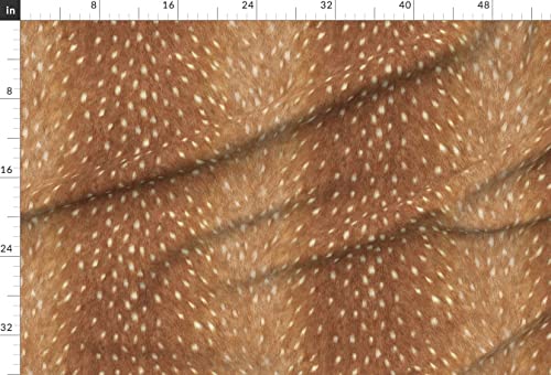 Spoonflower Fabric Faux Deer Hide Fawn Spots on Upholstery Velvet - size: Yard