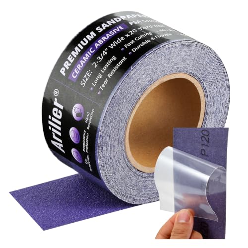 120 Grit Purple Film Ceramic PSA Longboard Sandpaper Roll, 20 Yards - size: 120 Grit