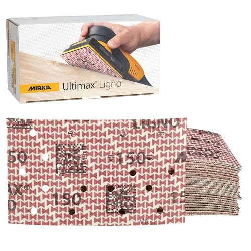 Mirka Ultimax Ligno 3x5 in 150 Grit Wood Sanding Sheets Hook & Loop 50 Pack - size: Grit 150