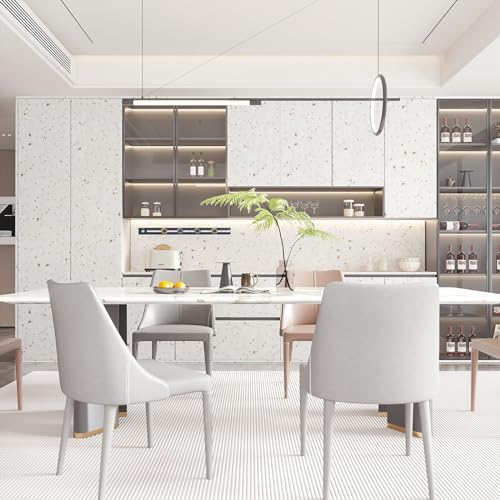 Boobest Cream Terrazzo Marble Contact Paper for Kitchen Countertop Laminate - color: Cream, size: 23.6" x 196.8"