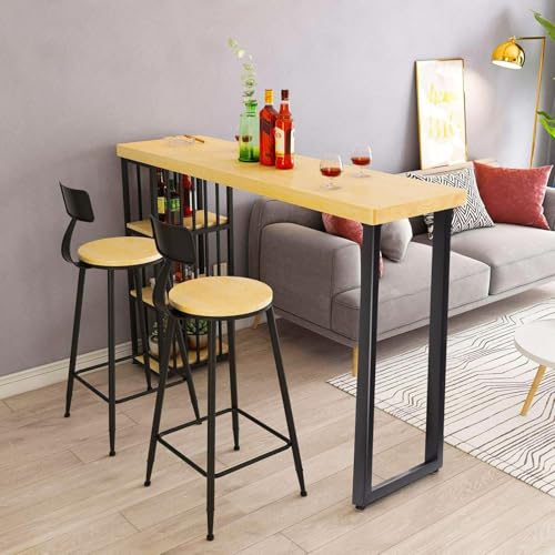 Taelakeni 36 Inch Metal Bar Table Legs, Heavy Duty Dinning Table Leg with Adjustment Feet Pads, Set of 2, Industrial Style - color: Square, size: 36 IN
