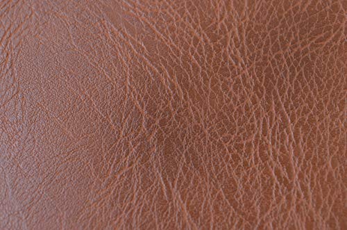 Wento Thick Faux Leather Fabric Soft Skin Grain PU Leather for Furniture Cover Reupholster Sofa Chairs Cushions Vinyl Upholstery (1 Yard, Brown) - color: Brown, size: 1 Yard (54" x 36")