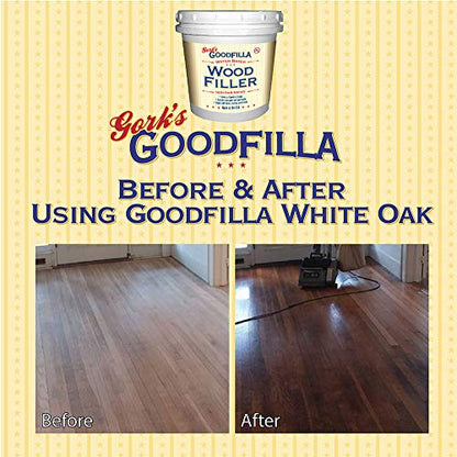 Goodfilla Neutral Base,1 Gallon (13.5lbs) Wood and Grain Filler, Stainable, Tintable, Sandable, Zero Waste, Non-Toxic, USA Made - color: Neutral, size: Gallon