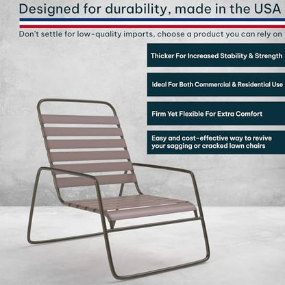 100ft Long 1.5" Wide Vinyl Chair Strapping. Repair & Replacement Matte Finish. for Patio Outdoor Lawn Garden Durable Attractive (Adobe) - color: Adobe