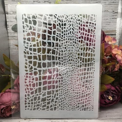 TIAMECH A4 Reusable Web Net Mesh Texture Stencil for Painting - style: Painting