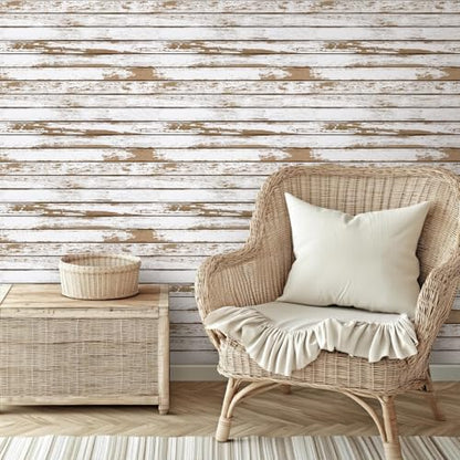 Commomy Faux Wood 3D Peel and Stick Wall Stickers,Thin Urltra PVC - 12 pcs - color: ‎‎Large Wood-A