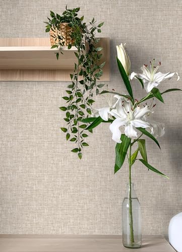 NuWallpaper by WallPops Tan Poplin Peel and Stick Wallpaper, NUS5002 - color: Tan
