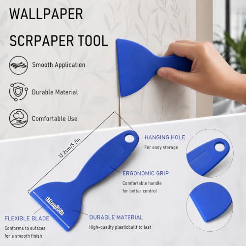 Peel and Stick Wallpaper Tools, Wallpaper Smoothing Tool Kit,8Pcs - size: 8 PCS KIT