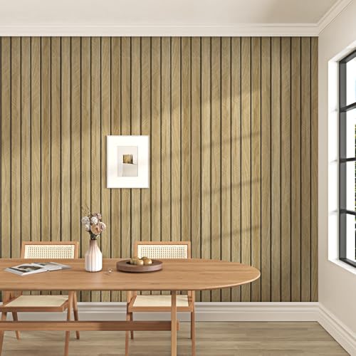 Brown Wood Wall Panels Self Adhesive 3D Peel and Stick Wood Panels - color: Dark Walnut