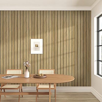 Brown Wood Wall Panels Self Adhesive 3D Peel and Stick Wood Panels - color: Dark Walnut