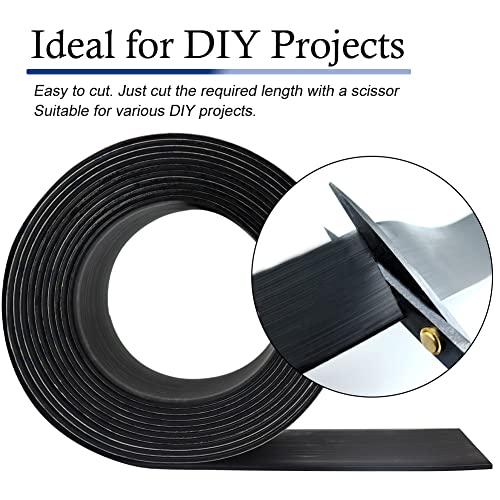 LSGCQ Neoprene Rubber Strips with Adhesive Backing Rubber Sheets - size: 1” Wide x 1/16" Thick x 40' Long