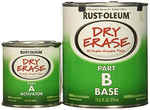 Rust-Oleum Dry Erase White Brush-On Paint Kit - size: 16 Fl Oz (Pack of 2)