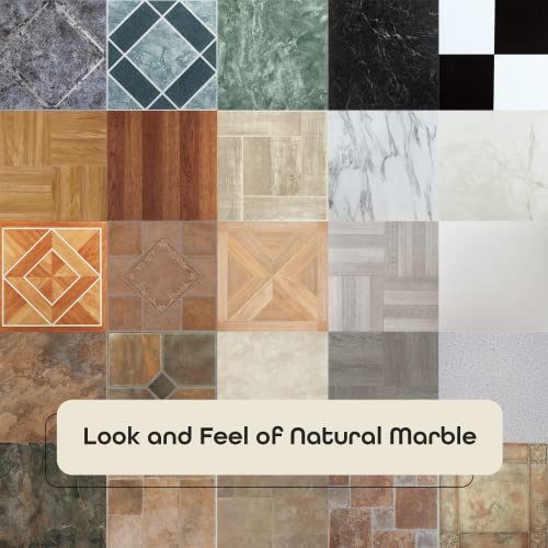 Tivoli Peel & Stick Vinyl Floor Tiles, 45-Pack, 12 x 12 in, White - color: White Slate