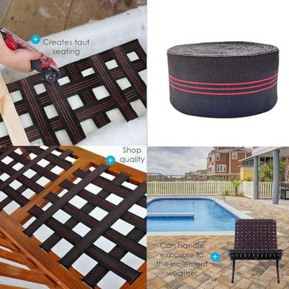 40ft Sofa Elastic Webbing Elasbelt Stretch Latex Band Furniture Repair DIY Upholstery Modification Elasbelt Chair Couch Material Replacement (Red 5cm 12m) - color: Red 5cm 12m