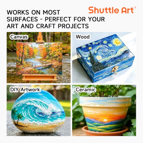 Shuttle Art Gloss Varnish for Acrylic Painting,8.45oz, Clear Acrylic Sealer - style: 8.45oz gloss varnish