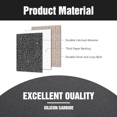 100 Pcs 5 inch Wet Dry Sanding Discs 600 Grit 8 Hole Hook and Loop - style: 100 Pcs-600 Grit