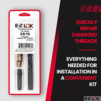 E-Z LOK Thread Repair Kit, 0.375-16 - size: 3/8-16 x 13mm (EZ-903816-13), style: Flanged