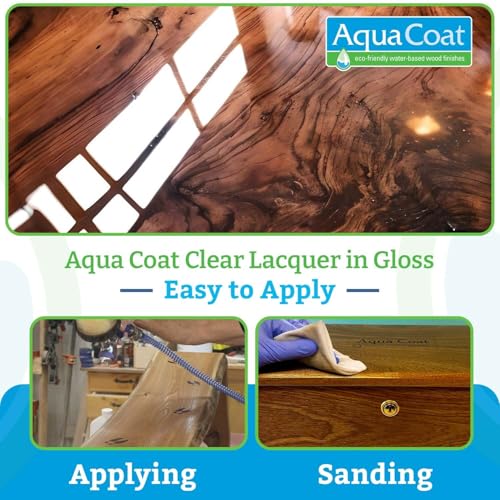 Aqua Coat Clear Lacquer - Gloss (5 Gallon), Self-Cross-Linking, - style: 5 gallon