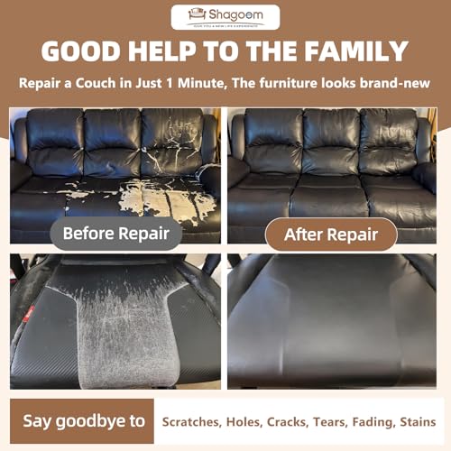 Leather Repair Kits, Large Vinyl Repair Patch for Couches Furniture - color: Dark Brown, size: 17X79 inch