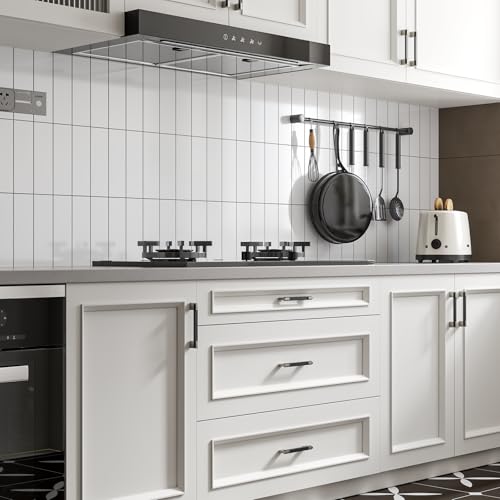 Rergy 20 Pack 4 Or 5 Inch Hole Spacing Black and Nickel Cabinet Pulls - color: Black and Brushed Nickel, size: Hole Center: 4in(102mm) and 5in(128mm)