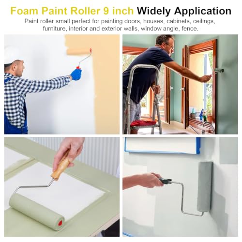 Foam Paint Roller Covers, Lint-Free Lightweight Paint Roller for Houses