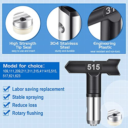 Zhengmy 12 Pcs Spray Tips, 109, 111, 209, 211, 311, 315, 411, 415, 515, 517 - size: 109, 111, 209, 211, 311, 315, 411, 415, 515, 517
