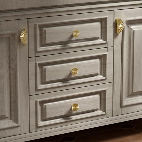 Goldenwarm 18Pack Gold Cabinet Knobs Drawer Dresser Knobs for Kitchen - size: Single Hole