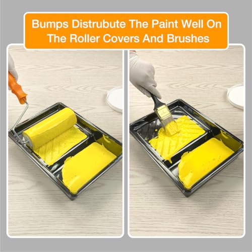 Great Andrew 12 Pack Paint Tray Liners 7Inch, 1 Paint Tray with 11 Liners - size: 12 Pack, 7 Inch