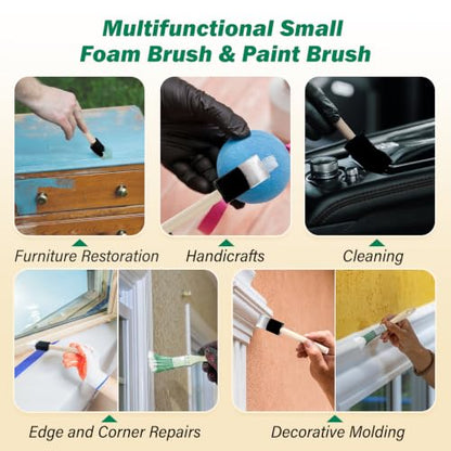 4 Inch Microfiber Paint Roller Kit, 100 Piece, 3/8" Nap - size: 4 Inch Microfiber Paint Roller Kit, 104 Pack