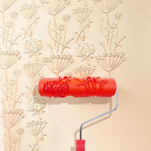 Hanroy 7" Brick Pattern Paint Roller for Wall, Texture Roller - color: EG346T
