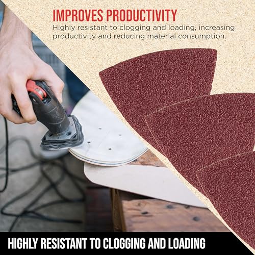ProductionShop Premium Triangle Mouse Detail Sander Sandpaper Sheets, 160 Disc Variety Pack, Grits 40, 60, 80, 100, 120, 150, 180, 220, 320, 400, 600, 800 - Hook & Loop - Woodworking Furniture Tools - style: Variety Pack 160