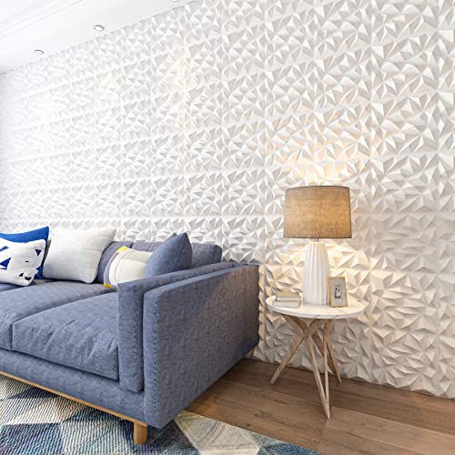 Art3dwallpanels 3D Wall Panels, White, 33 Pack - color: White