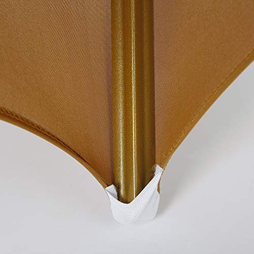 Peomeise 6pcs Stretch Spandex Chair Cover for Wedding Party Dining Banquet Event (Gold, 6) - color: Gold, size: 6PCS