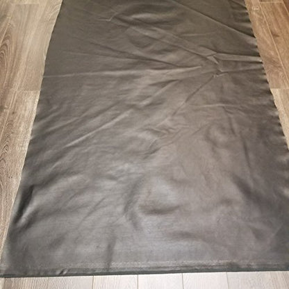 Black Matte Fullgrain Soft Faux Vegan Leather Fabric Sheet Peta Approved Vegan) 1 Yard (36 x 54 inch) Cut by Yard Pleather 0.9 mm Smooth Upholstery | 36"x54" - color: Black Matte